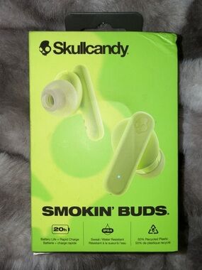 Skullcandy Smokin' Buds True Wireless Earbuds - Neon Lime